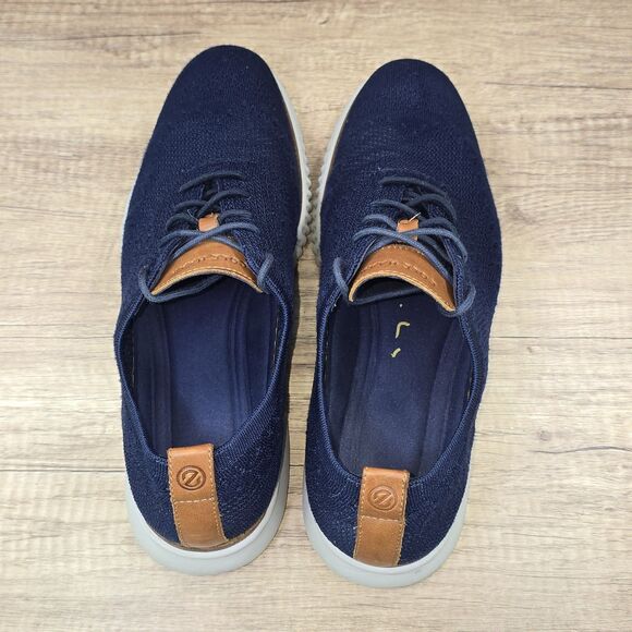 Cole Haan 2 ZeroGrand Stitchlite Men's Size 12M Navy Blue Wingtip Oxford Shoes - Picture 5 of 9